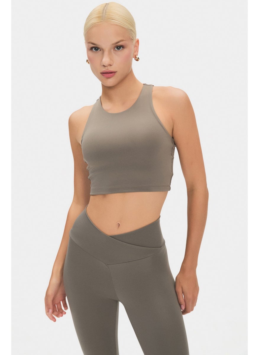 JOYSTAR Women's Halter Neck T-Shirt with Bra Inside  - Image 5