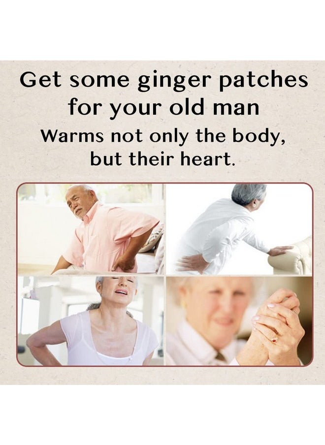 GreenHB 100 Pcs Ginger Patches Herbal Ginger Foot Pads Lymphatic Drainage Pain Patches  - Image 5