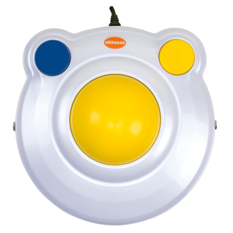 AbleNet BIGtrack 2 Trackball - Adaptive Mouse for Special Needs and Users Who Lack Fine Motor Skills - Big Trackball Mouse with 2 Mouse Buttons for Handicap and Disabled - Product #12000006 - Image 1