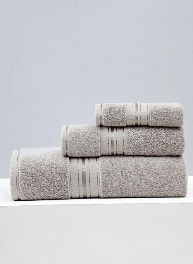 Hanayo 8 Pcs Towel Set Bath Towels Absorbent Quick Dry with Bath Towel Hand Towel Washcloth Cotton Towel Skin-friendly and Soft Towels Set for Hotel Bathroom(Khaki) - Image 3