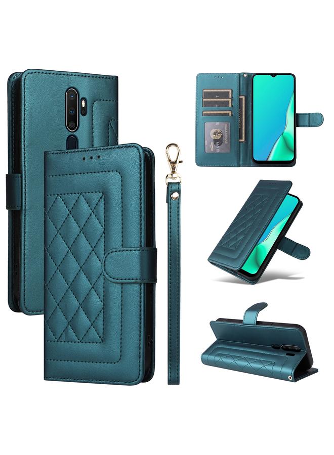 اس-توب جراب هاتف OPPO A9 / A5 2020 جراب هاتف جلدي شبكي ماسي قابل للطي - Image 1