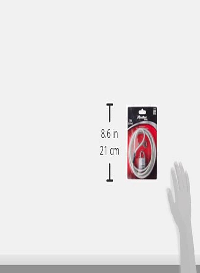 Master Lock 715DAT Braided Steel Car Cover Cable with Laminated Steel Padlock, 7 ft cable and 1-1/8 in. Wide Lock - Image 4