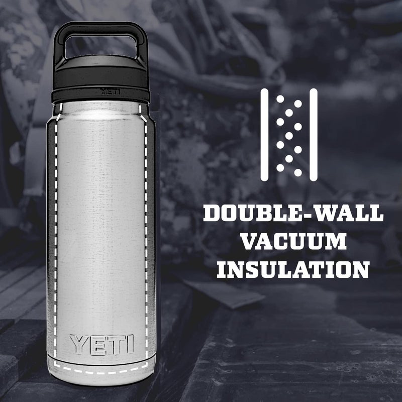 YETI Rambler 26 oz Bottle, Vacuum Insulated, Stainless Steel with Chug Cap, Alpine Yellow - Image 2