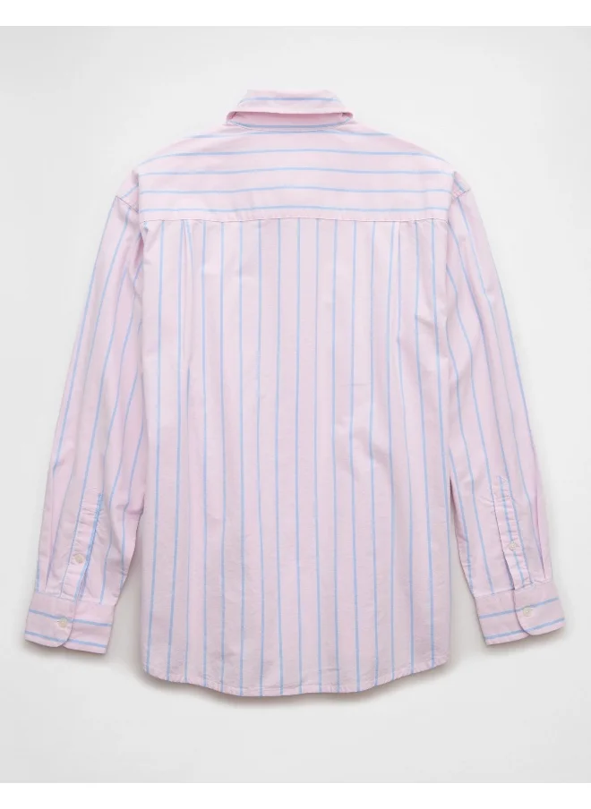 امريكان ايجل AE Everyday Striped Oxford Button-Up Shirt