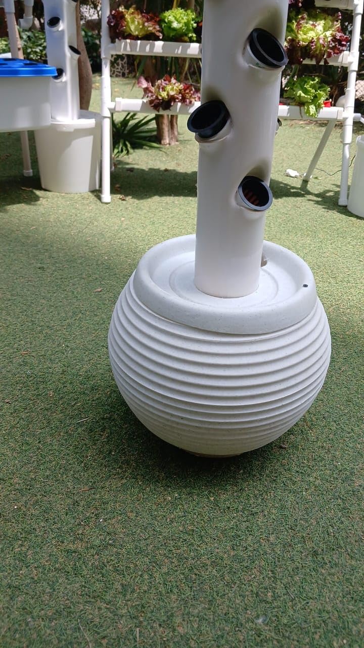 Meridian Hydroponics Vertical Home Growing Tower with 23L Tank and 20 Plant Containers - CT - Image 2