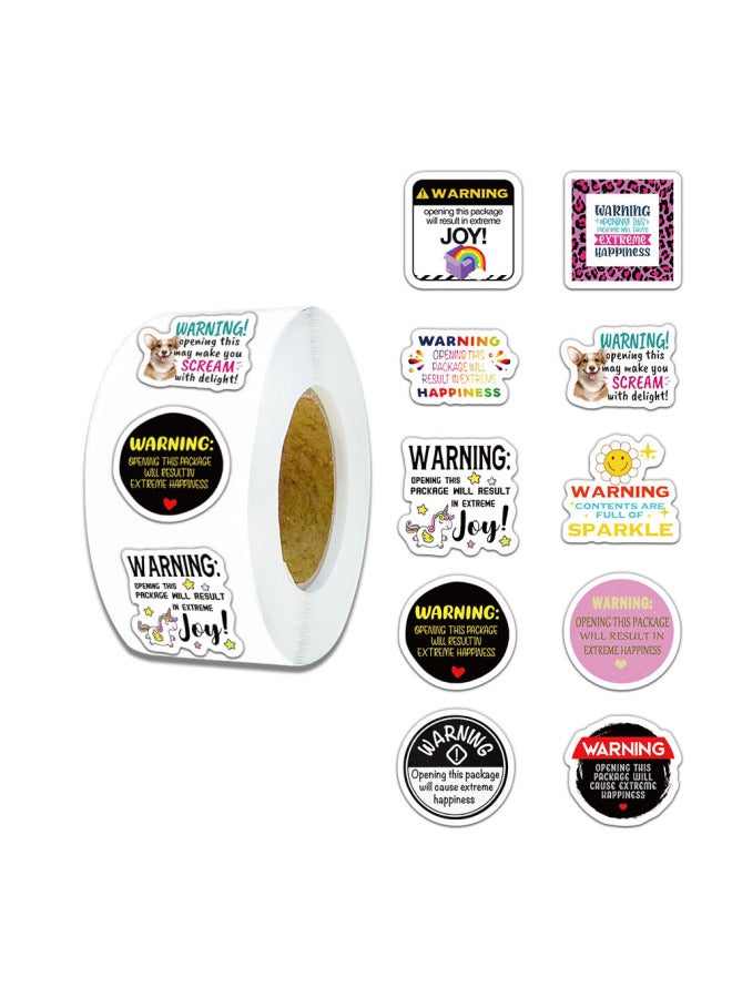 500 Sheets/roll Cartoon Hand Account Stickers Gift Packaging Tape Sealing Stickers Adhesive Roll Stickers Collection