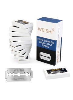 WeiShi WEISHI 50 Count Double Edge Safety Razor Extra Stainless Blades 