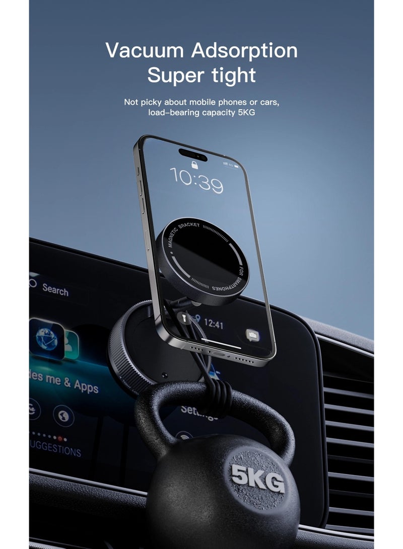 car phone holder, car phone mount, car phone stand suction with magnetic, flexible phone mount for all smartphones  - Image 5