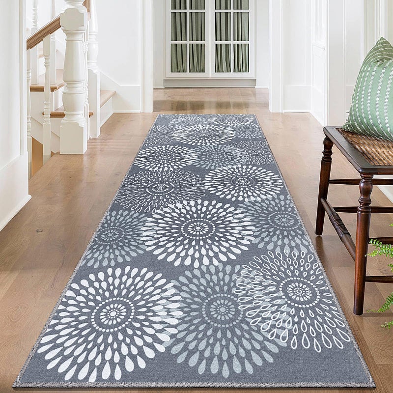 StepRite Runner Rug 2 x 6 ft, Washable Rugs, Hallway Runner Rugs, Kitchen Runner Rug Non Slip, Soft Runner with Rubber Backing for Kitchen, Hallway, Laundry, Bedroom, Living Room - Image 1