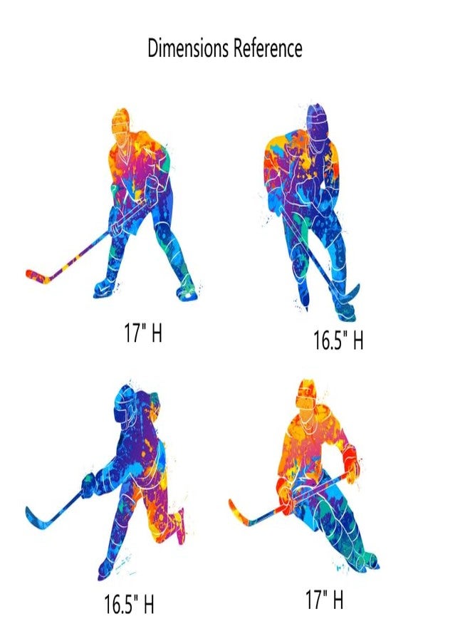 Zaiphany Large Hockey Wall Decal Stickers for Kids Boys Bedroom Decor,Large Hockey Player Wall Decals Peel and Stick for Boys Room,Hockey Wall Art Decals, Hockey Room Decor - Image 2