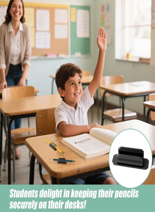 مجموعة بريتواد المكونة من 10 حوامل أقلام لاصقة - حامل أقلام سيليكون مع لاصق أكريليك قوي، حامل أقلام أسود مرن ومشبك أقلام تحديد للأقلام وأقلام التحديد والمقصات ولوازم المكتب الأساسية - Image 5