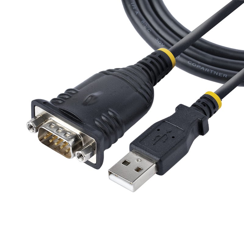 Startech.com StarTechcom 3ft 1m USB to Serial Cable DB9 Male RS232 to USB Converter Prolific IC USB to Serial Adapter for PLCPrinterScannerSwitch USB to COM Port Adapter WindowsMac 1P3FPUSBSERIAL - Image 2
