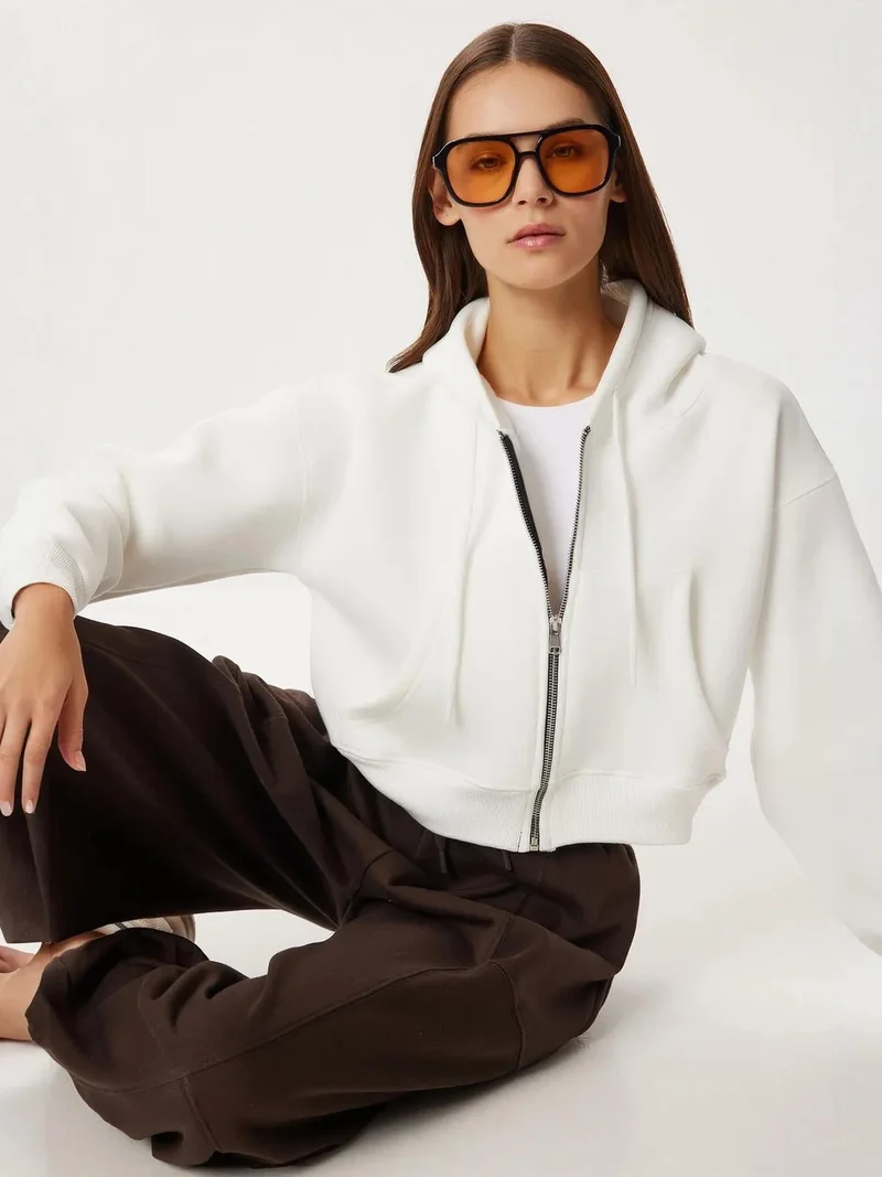 Happiness İstanbul ISTANBUL Hooded Zipper Relaxed Sweatshirt
