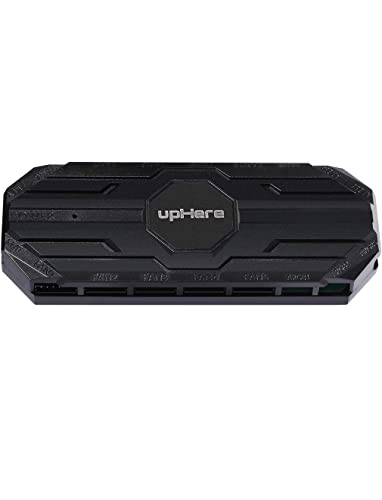 upHere 10-Port 6PIN SATA RGB Hub with 21-Key Remote Control/Splitter for 6-Pin Case Fans in Black-MBX12 - Image 1