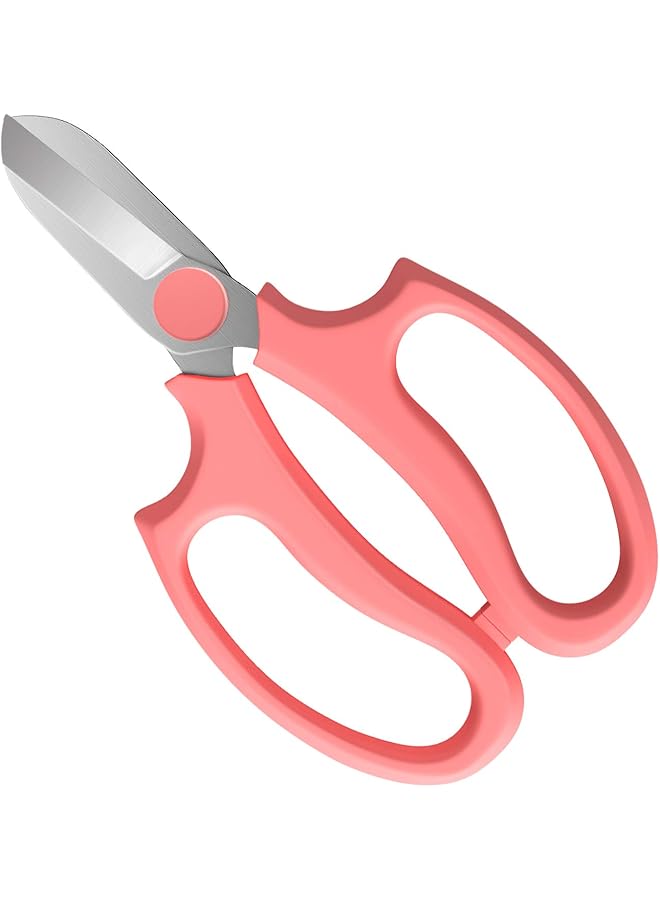 promass Floral Shears, Premium Steel Garden Pruning Shears Floral Fruits Leaf Scissors Hand Pruner Snip Trimming Tool for Gardening Flower Arrangement, Pink - Image 1