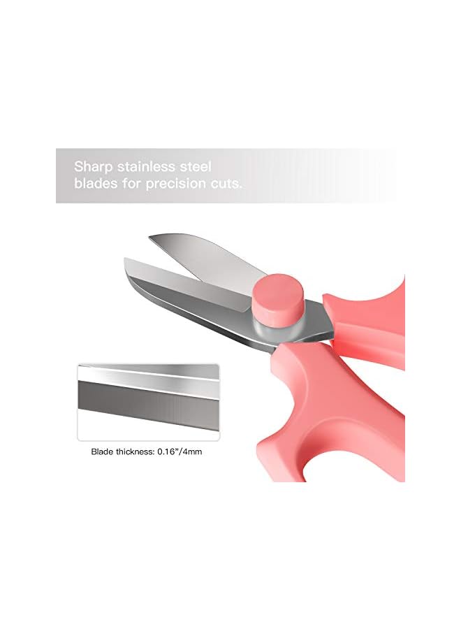 promass Floral Shears, Premium Steel Garden Pruning Shears Floral Fruits Leaf Scissors Hand Pruner Snip Trimming Tool for Gardening Flower Arrangement, Pink - Image 3