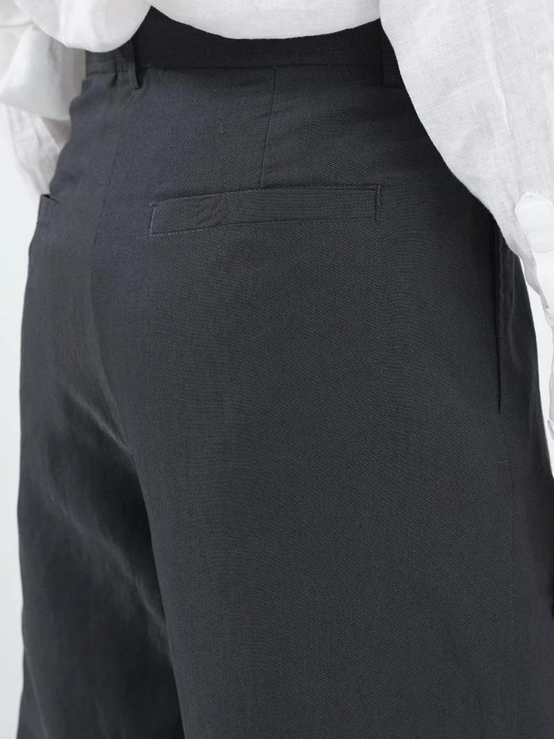 جيستو GIESTO High Waist Straight Leg Tailored Trousers