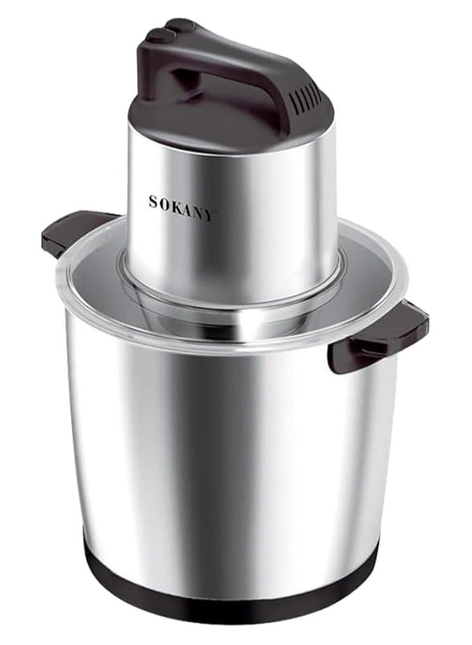 Stainless Steel Food Processor 10 Liters 2000 Watts+2 Blades Sk-666666