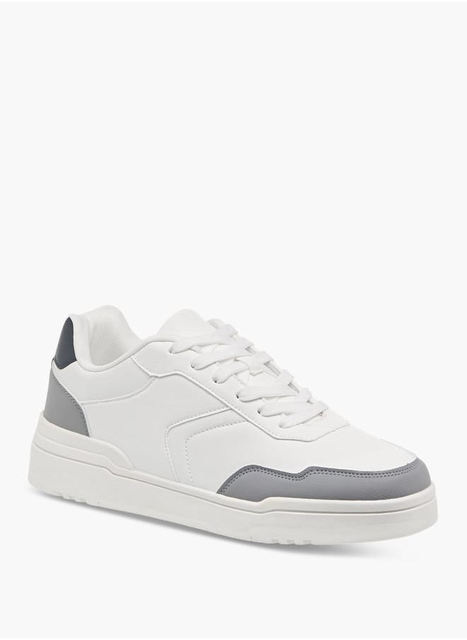 LBL by Shoexpress Men's Panelled Sneakers with Lace-Up Closure  - Image 1