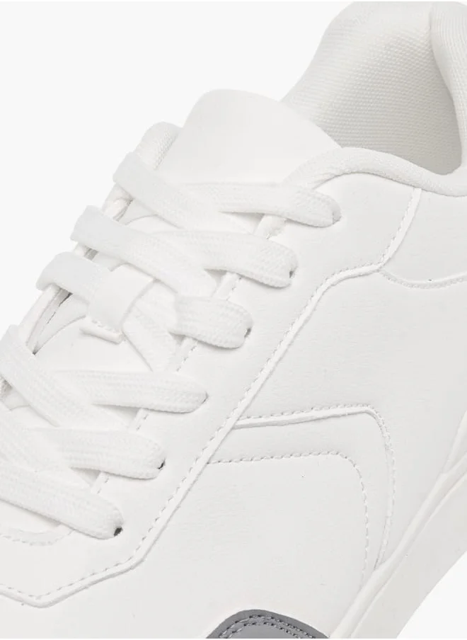 ال بي ال من شو اكسبرس Men's Panelled Sneakers with Lace-Up Closure