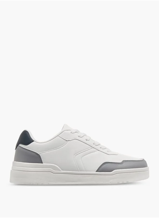 ال بي ال من شو اكسبرس Men's Panelled Sneakers with Lace-Up Closure