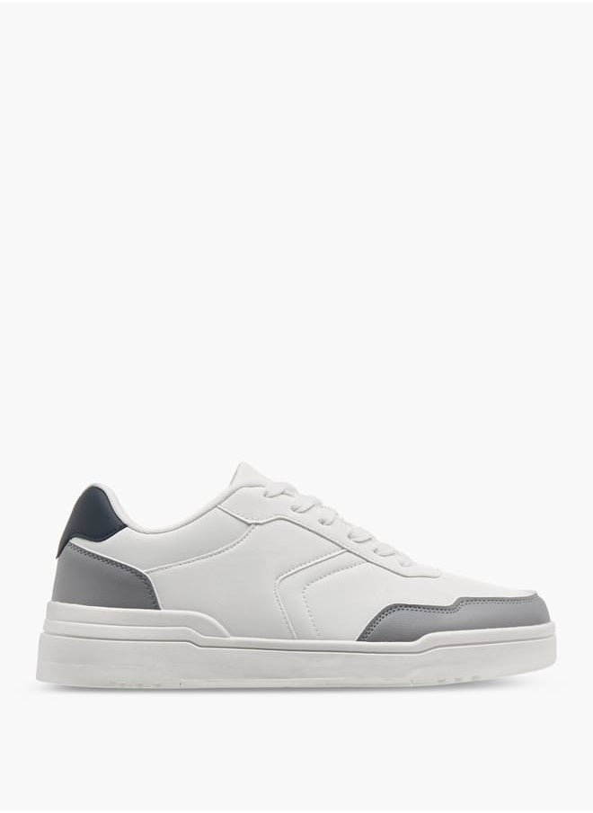 LBL by Shoexpress Men's Panelled Sneakers with Lace-Up Closure  - Image 3