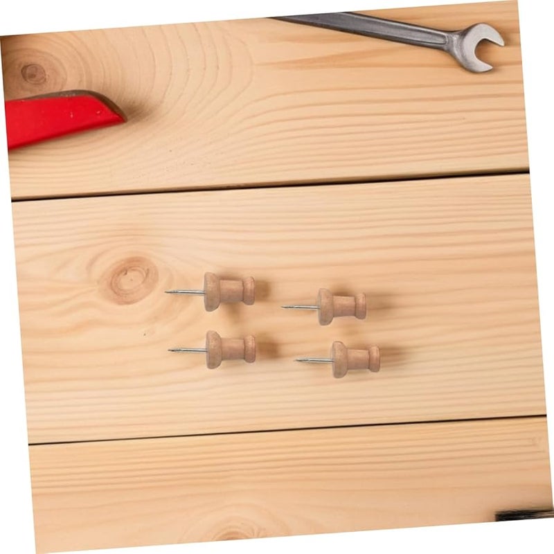 Wooden Push Pins 150 Pcs Decorative Thumb Tacks for Cork Board Bulletin Map Photo Display Office Home - Image 5