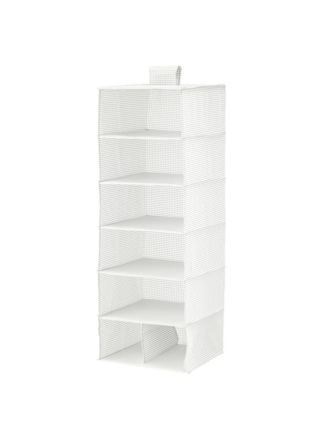 Zaboon Storage With 7 Compartments, White/Grey, 30X30X90 Cm - Image 1