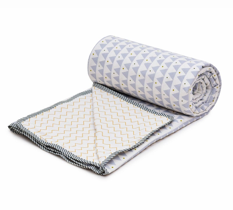 RRC Cotton Reversible Dohar Single Bed, Soft Lightweight Bed Blanket, AC Dohar Blanket for Summers/Winter 57X87(Inches) Flannel Dohar Throws for Bed - Image 2