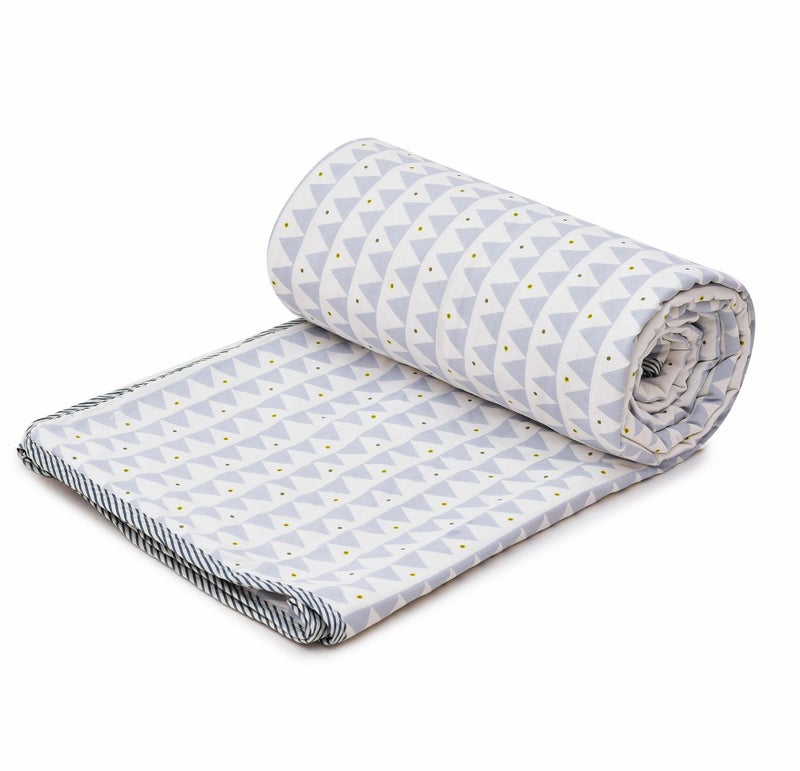 RRC Cotton Reversible Dohar Single Bed, Soft Lightweight Bed Blanket, AC Dohar Blanket for Summers/Winter 57X87(Inches) Flannel Dohar Throws for Bed - Image 3