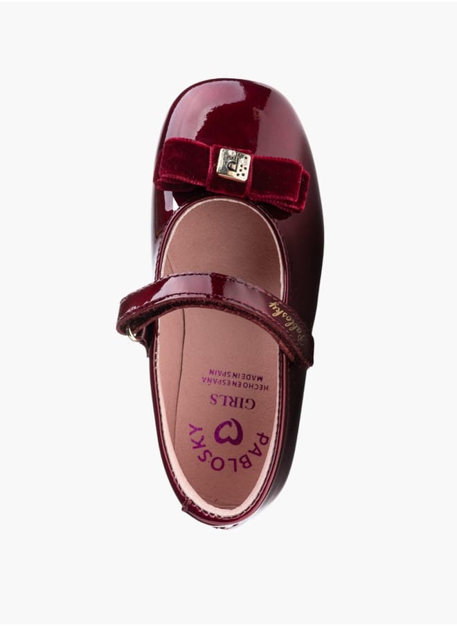 Pablosky - Girl's Logo Detail Mary Jane Shoes With Hook And Loop Closure - Image 1