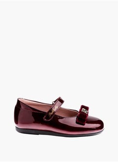 Girl's Logo Detail Mary Jane Shoes With Hook And Loop Closure