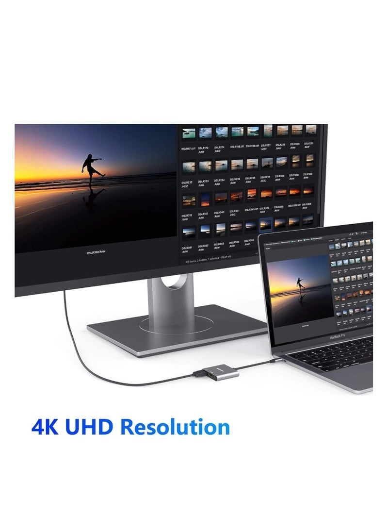 ELTRAZONE USB-C to HDMI Multiport Adapter Type C Hub – Thunderbolt 3 Compatible with 4K HDMI Output, USB 3.0 Data Port, and USB-C Charging – Multiport Digital AV Adapter for MacBook Pro/Air, Galaxy S8/S9/S22/S23 Ultra, Laptops & Tablets - Image 5