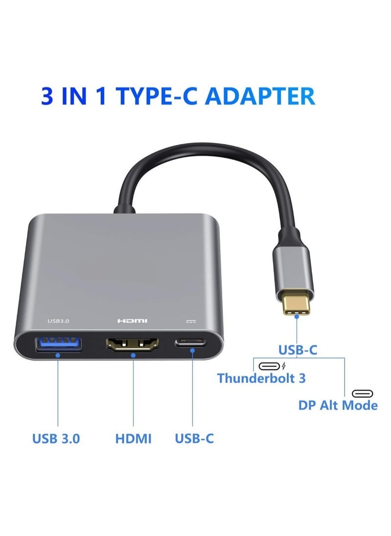 ELTRAZONE USB-C to HDMI Multiport Adapter Type C Hub – Thunderbolt 3 Compatible with 4K HDMI Output, USB 3.0 Data Port, and USB-C Charging – Multiport Digital AV Adapter for MacBook Pro/Air, Galaxy S8/S9/S22/S23 Ultra, Laptops & Tablets - Image 2