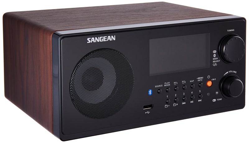 Sangean WR-22WL AM/FM-RDS/Bluetooth/USB Table-Top Digital Tuning Receiver (Walnut) - Image 1
