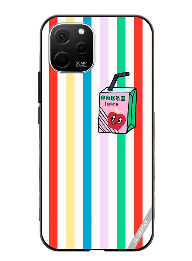 VR CREATIVE Protective Case Cover For Huawei Enjoy 50z Summer Stripe Fresh Juice Apple Fruit Design Multicolour - Image 1