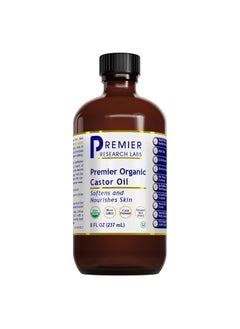 Premier Research Labs Castor Oil  Cold Pressed  HexaneFree Castor Oil  Body Oil for Dry Skin  Hair  Castor Oil for Body Moisturizer  Pure Vegan  NonGMO  8 fl oz