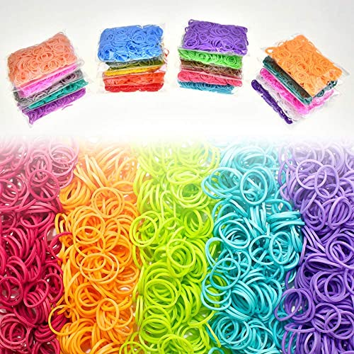 Inscraft 12750pcs Loom Rubber Bands Refill Kit in 26 Color with 500 Clips,6 Hooks, Premium Bracelet Making Kit for Kids Weaving DIY Crafting Gift - Image 4