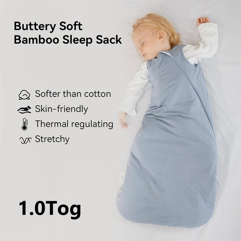 Okayinn Bubblepanda Rayon Made From Bamboo Sleep Sack 2T-3T 1.0 Tog Soft Toddler Sleeping Sack 24-36 Months For Babies 2-Way Zipper Baby Wearable Blanket - Image 2