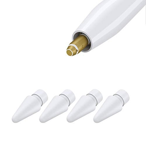 REEYEAR Replacement Tips Compatible with Apple Pencil 2 Gen iPad Pro Pencil, Logitech Crayon Digital Pencil - Apple Pencil iPencil Nib for iPad Apple Pencil 1 st/Pencil 2 Gen White 4 Pack - Image 1