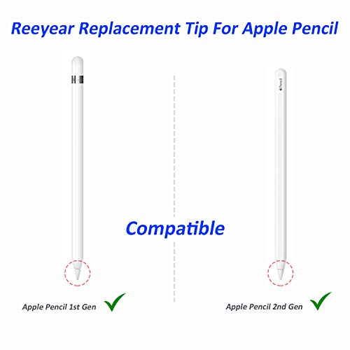 REEYEAR Replacement Tips Compatible with Apple Pencil 2 Gen iPad Pro Pencil, Logitech Crayon Digital Pencil - Apple Pencil iPencil Nib for iPad Apple Pencil 1 st/Pencil 2 Gen White 4 Pack - Image 3