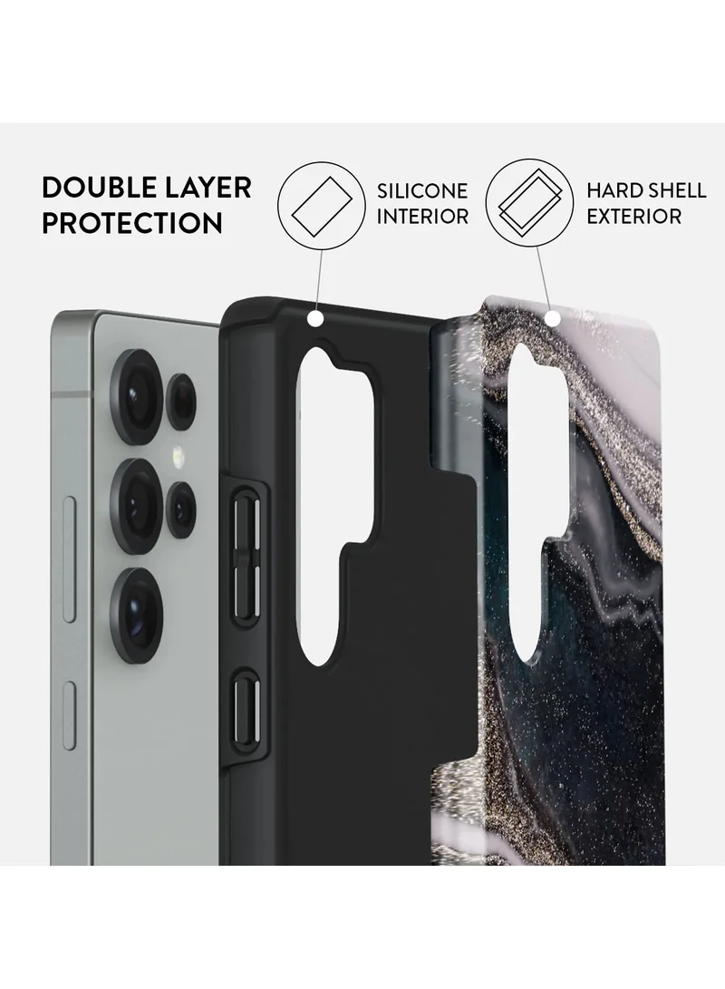 BURGA Samsung Galaxy S25 Ultra Mobile Phone Case Hybrid 2 Layer Hard Shell Silicone Protective Case, Scratch Resistant Shockproof Cover,Magic Night