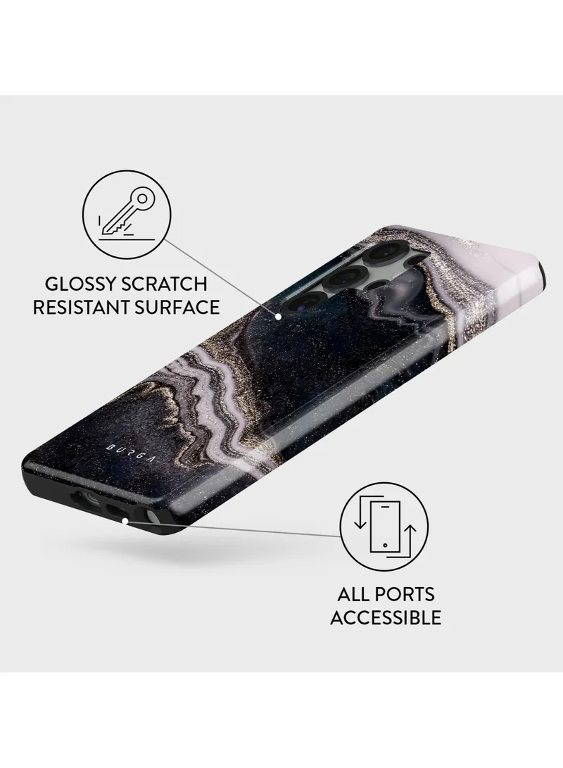 بورجا جراب هاتف محمول Samsung Galaxy S25 Ultra، جراب واقٍ من السيليكون الصلب ثنائي الطبقات، مقاوم للخدش والصدمات، غطاء سحري ليلي