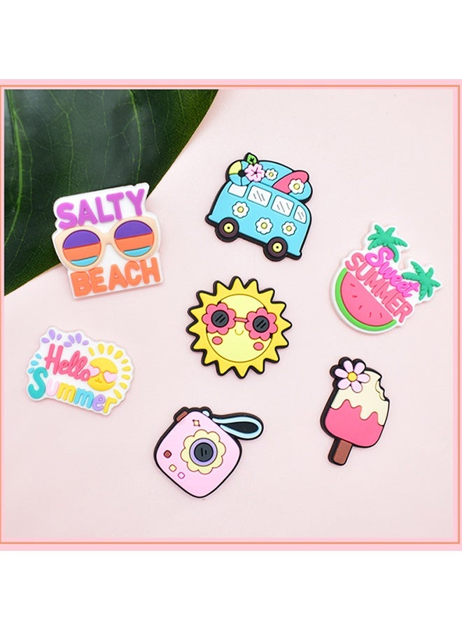 25PCS Cute Summer Shoe Charms for Croc Charms, Cartoon PVC Shoe Charms Decoration for Kids Boys Girls Men Women Party Birthday Gifts Clog Decoration Cartoon Anime Charms Shoe Accessories - Image 2