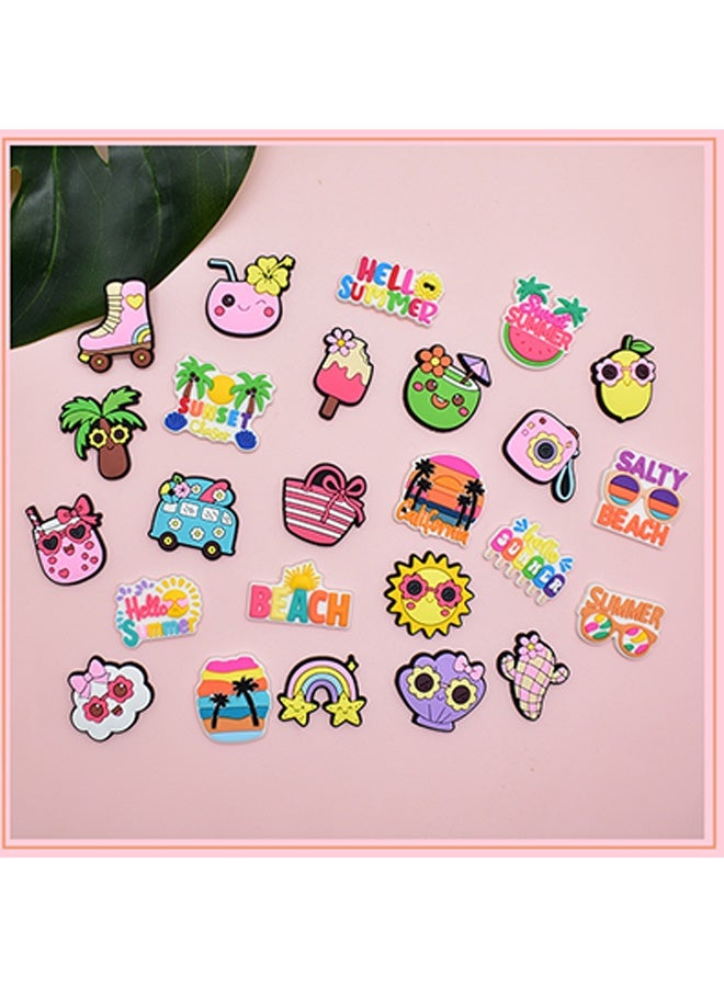 25PCS Cute Summer Shoe Charms for Croc Charms, Cartoon PVC Shoe Charms Decoration for Kids Boys Girls Men Women Party Birthday Gifts Clog Decoration Cartoon Anime Charms Shoe Accessories - Image 4