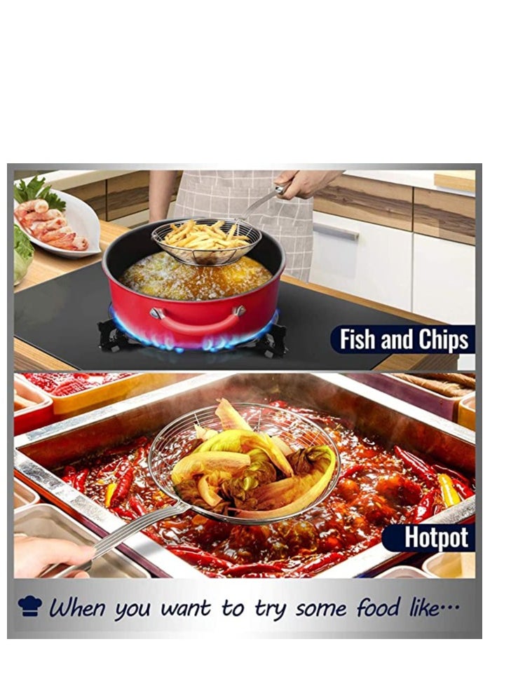 Excefore Stainless Steel Solid Spider Strainer Skimmer Ladle (Small, 5.4in)  - Image 4