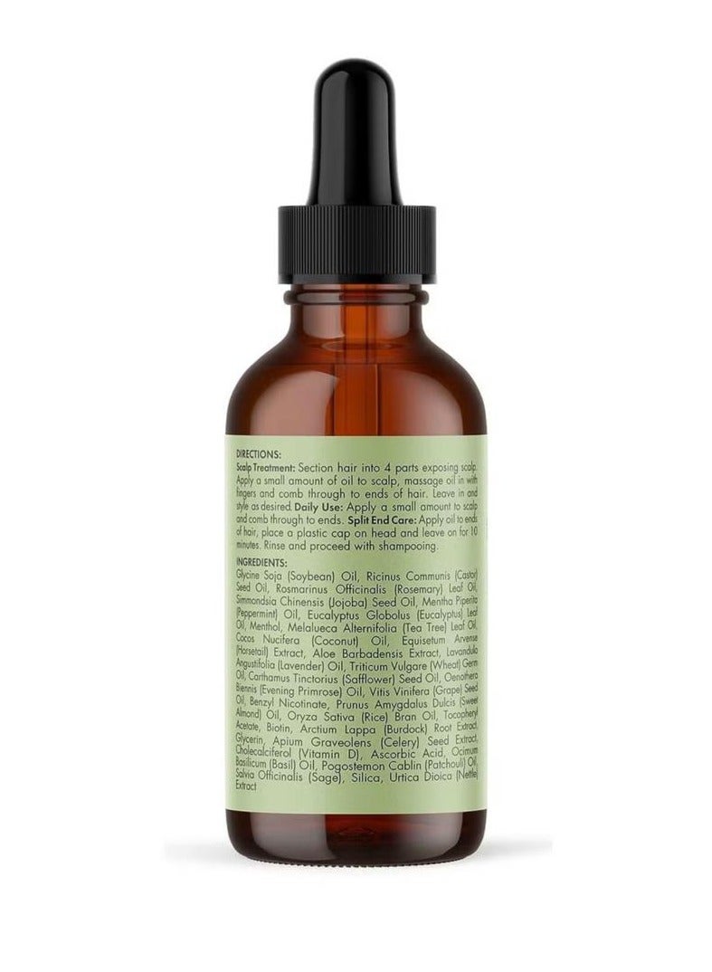 MIELLE Rosemary Mint Scalp And Hair Strengthening Oil 59ml - Image 4