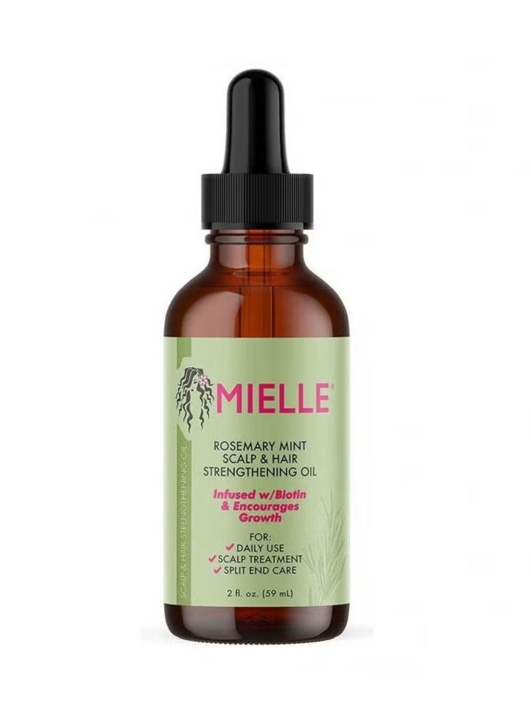 MIELLE Rosemary Mint Scalp And Hair Strengthening Oil 59ml - Image 1