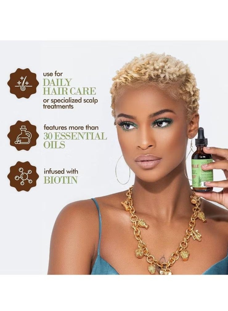 MIELLE Rosemary Mint Scalp And Hair Strengthening Oil 59ml - Image 3