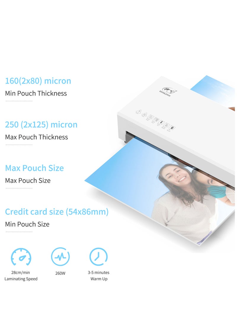 OSMILE - OSMILE Desktop Laminator Machine Set A4 Size Hot and Cold Lamination 2 Roller System 9 inches Max WidthSL266 - Image 1